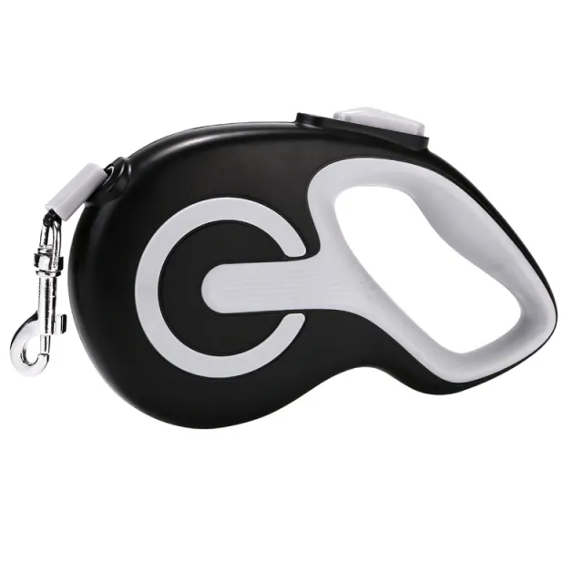 Dog Hand Holding Rope Automatic Shrink Coated Reflective Black - Shop at LoveMi