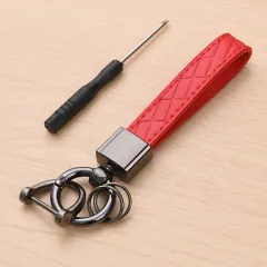 Car Key Ring Lanyard Couple Key Chain Ring - Gun Red - View 1