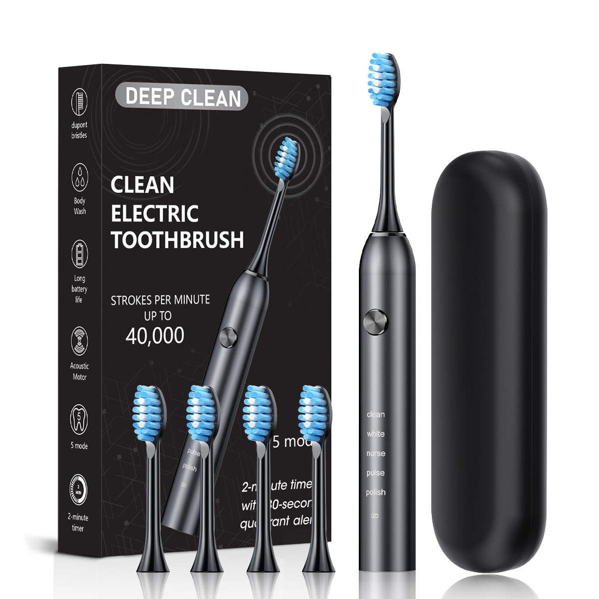 Multi-Mode Waterproof Magnetic Levitation Electric Toothbrush