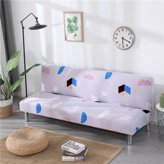Stretch Sofa Mattress Cover Fabric Folding Gloves Colour Geometry - Shop at LoveMi