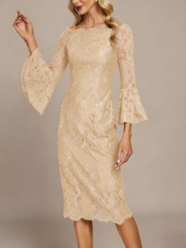 Women's Figure-flattering Heavily Embroidered Dress