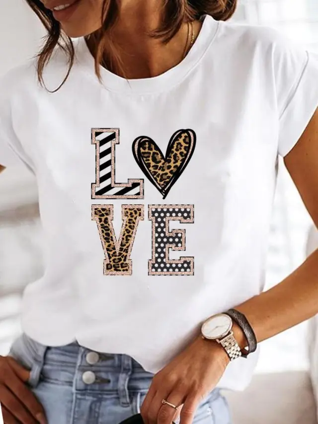 Women's Casual Short sleeved Printed T shirt Laqa33367 - Shop at LoveMi