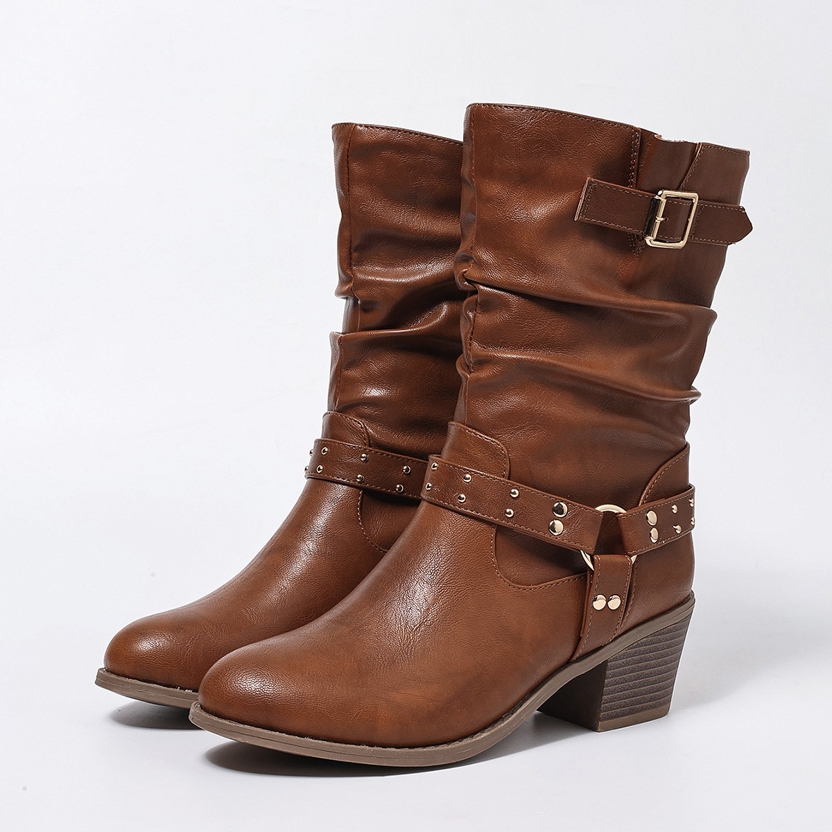 Suede Mid-Calf Boots, picture 5 of 5