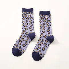 Women's Cotton Socks - Leopard Print - View 1