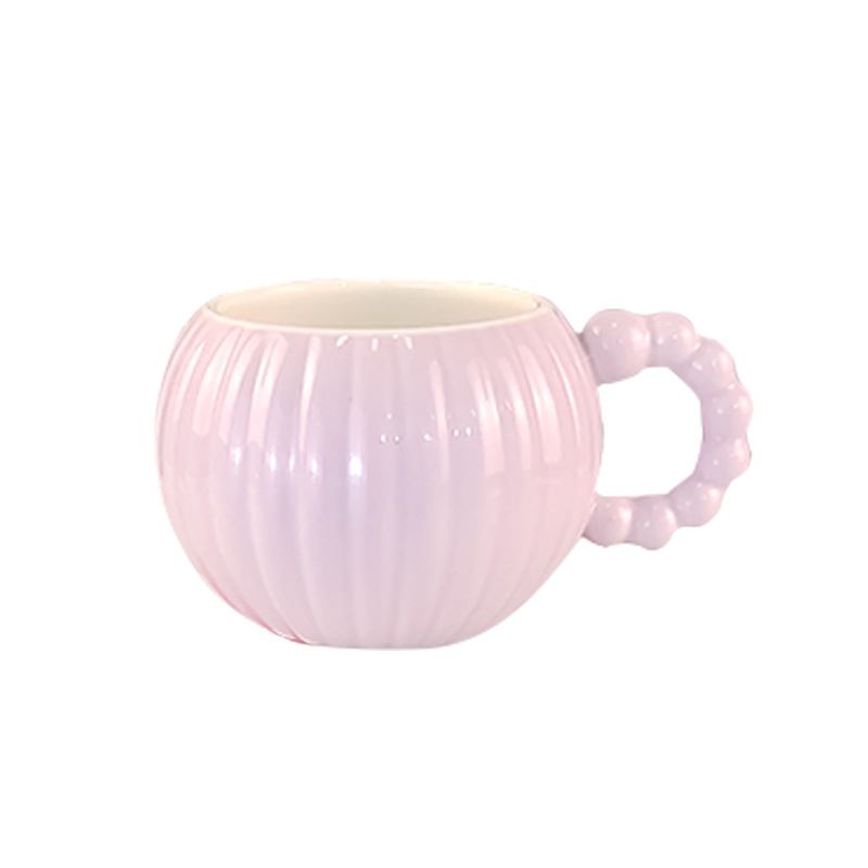 Vertical-striped Creative Solid-color Ceramic Mug | vcity.io