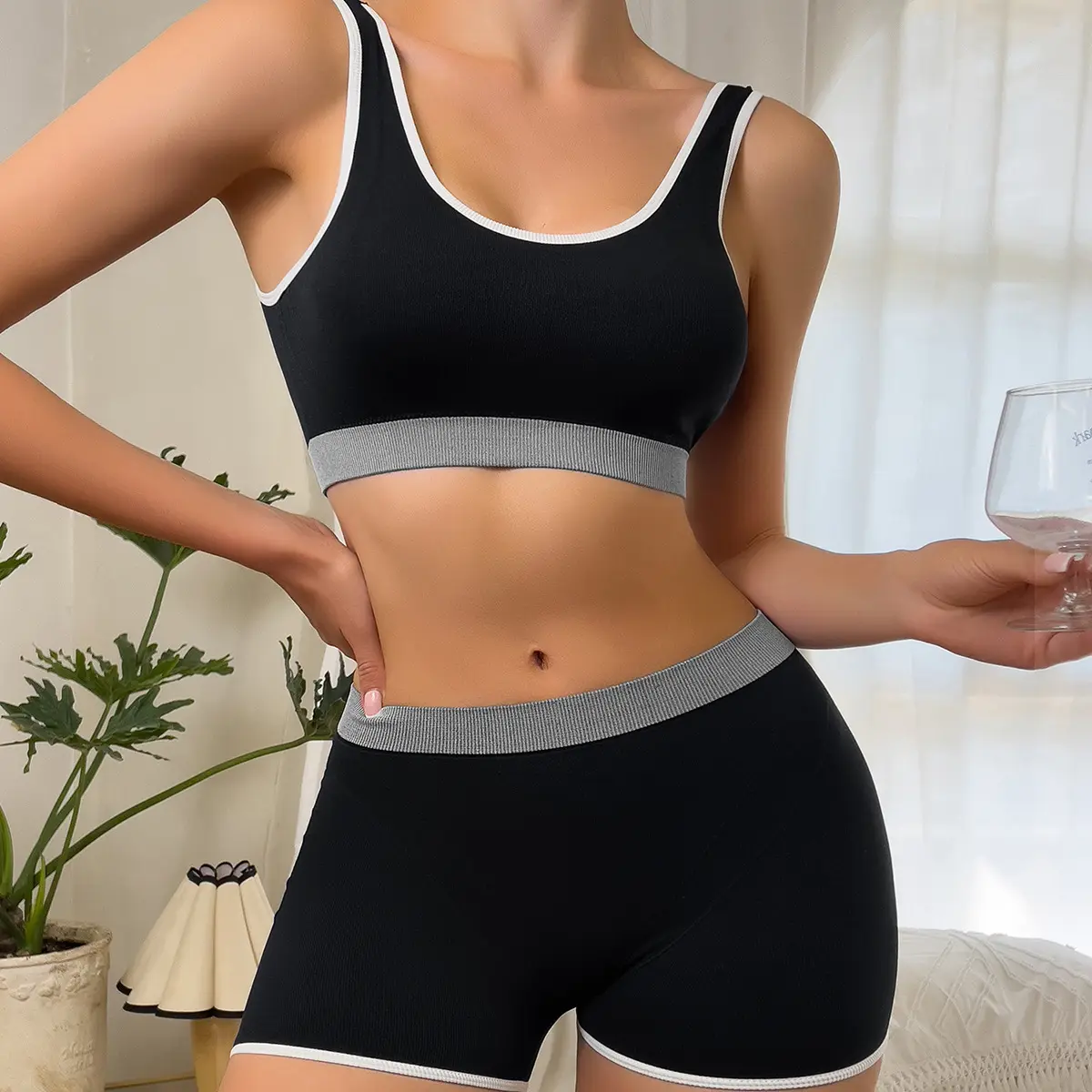 Plus-size Tank-style Bra With Outerwear Fitness Running