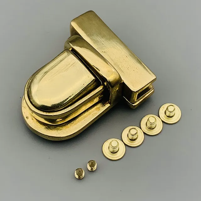 Brass Mortise Lock DIY Handmade Backpack Schoolbag Accessories Brass Natural Color - Shop at LoveMi