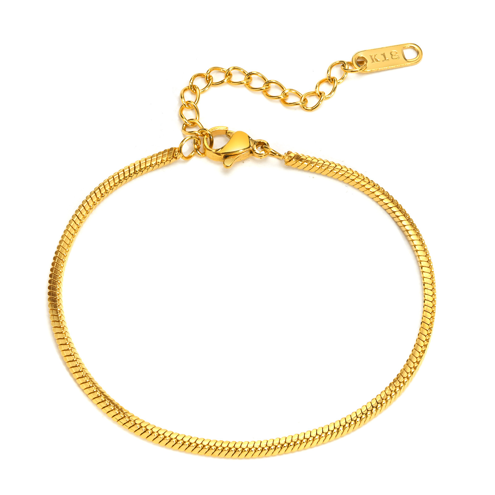 Stainless Steel Bracelet 18K Gold Women's Blade Chain