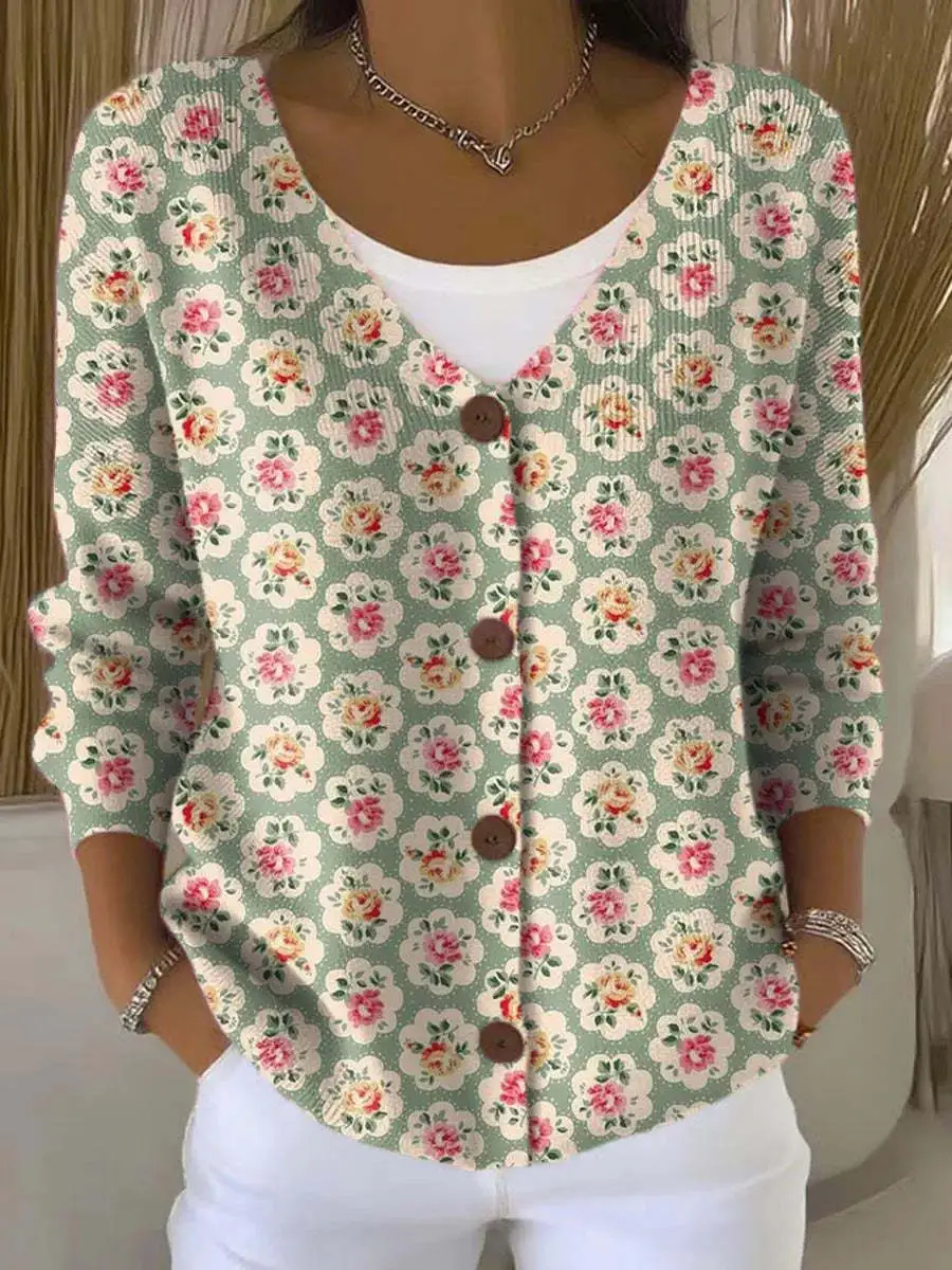 Women's Cardigan Sweater Autumn Winter Coat - 5471G2-4Xl