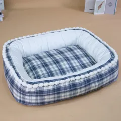 Kennel Winter Warm Dog Mat Pet Large Dog Removable And Washable Four Seasons Universal - Dark Blue - View 1