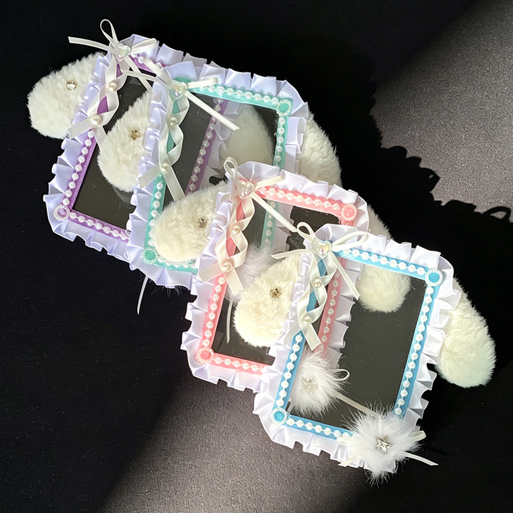 Cute Rabbit-Ear Lace Card Holder ID Case