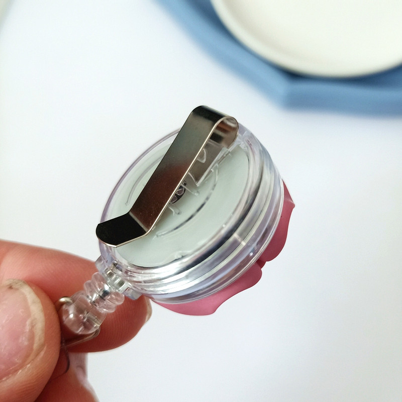 Resin Flower Employee ID Lanyard Clip With Adjustable Buckle