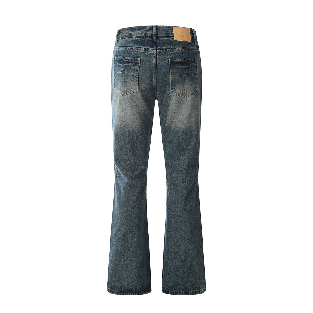 Men's Patchwork Loose Mop Jeans