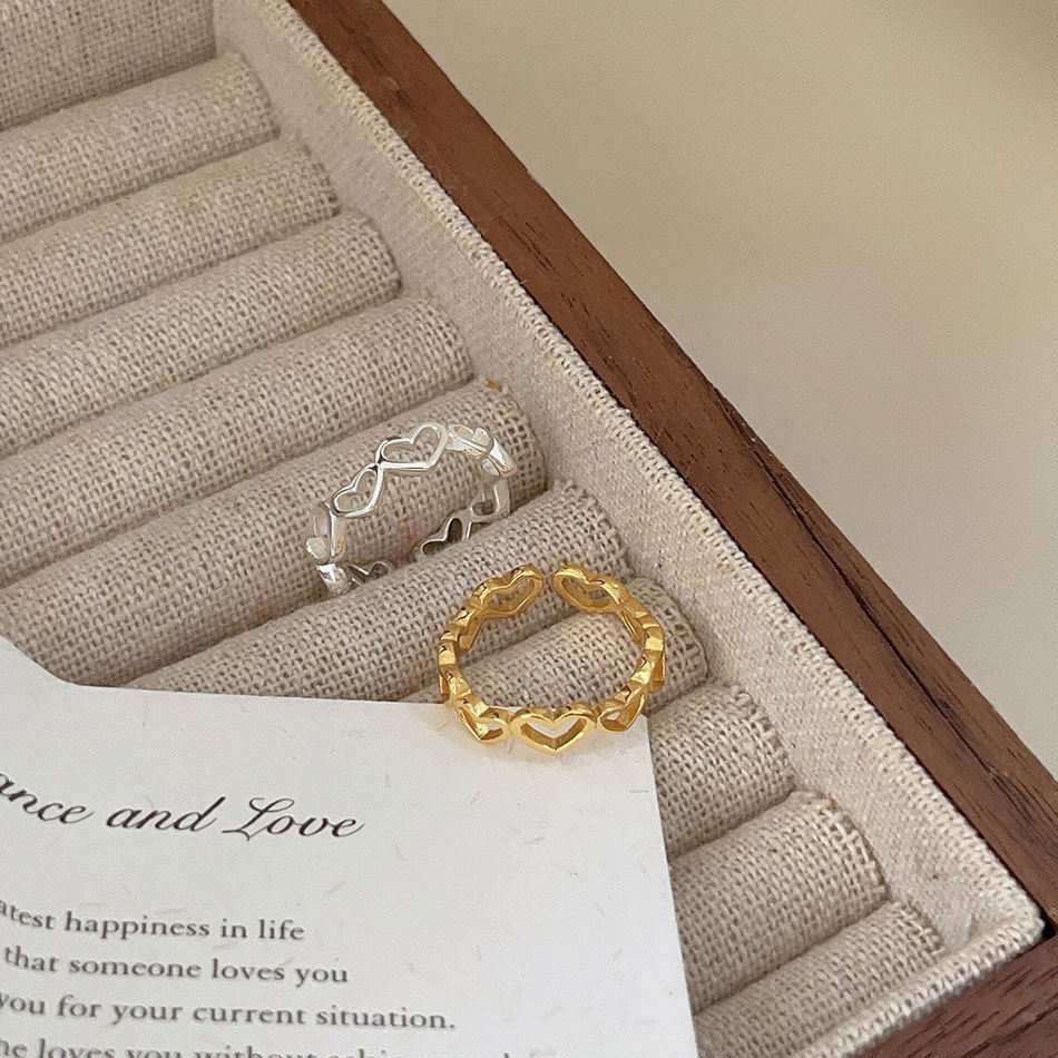 Simple 925 Sterling Silver Heart Ring