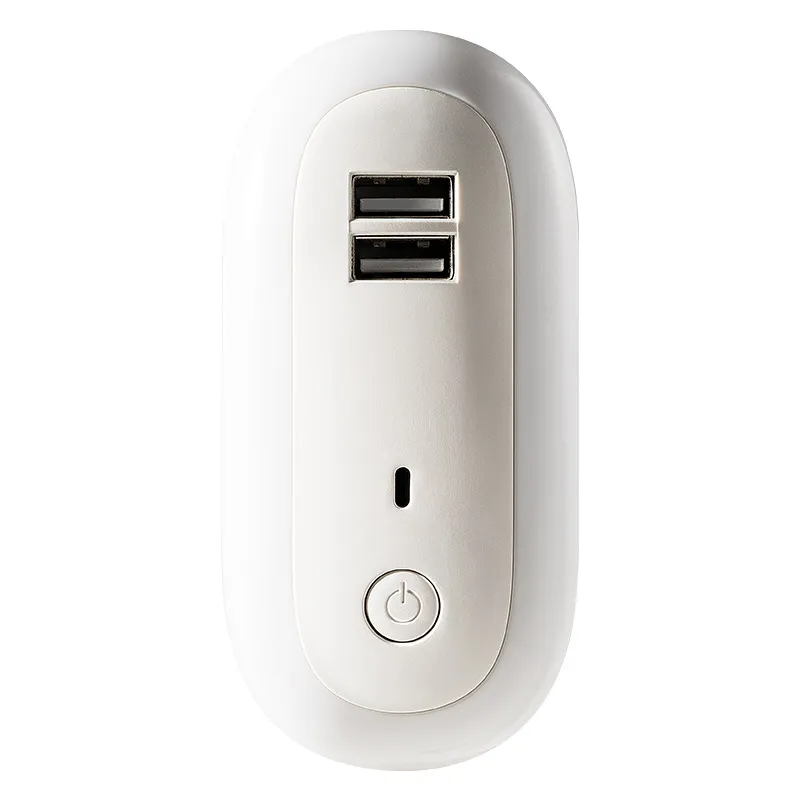 Oval Small Night Lamp With Dual USB Charging Port Remote Control Timing Plug-in Wall – image 2