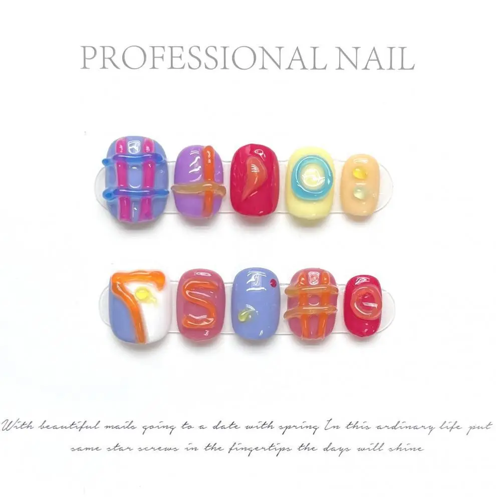 Handmade Strawberry Sweetheart Cute Style Wear Nail Finished Nail Beauty Patch