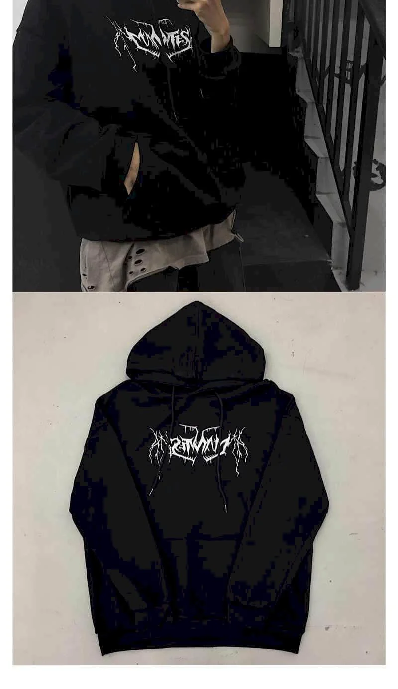 Title 19, Gothic streetwear hoodies heren ins stijl herfs...