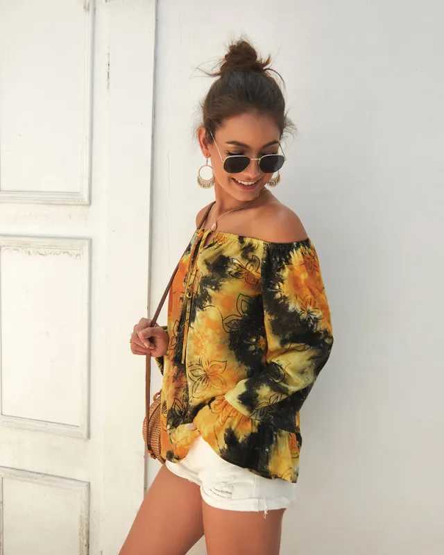 Top Women's Summer Strapless Sexy Long sleeved Shirt Khaki - Shop at LoveMi