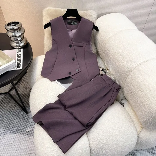 Vest Suit Purple Profile Vest Trouser Suit Vest Pants - Shop at LoveMi