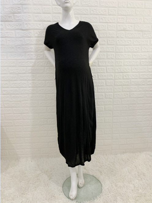 Womens Autumn Gold Velvet Maternity Dress