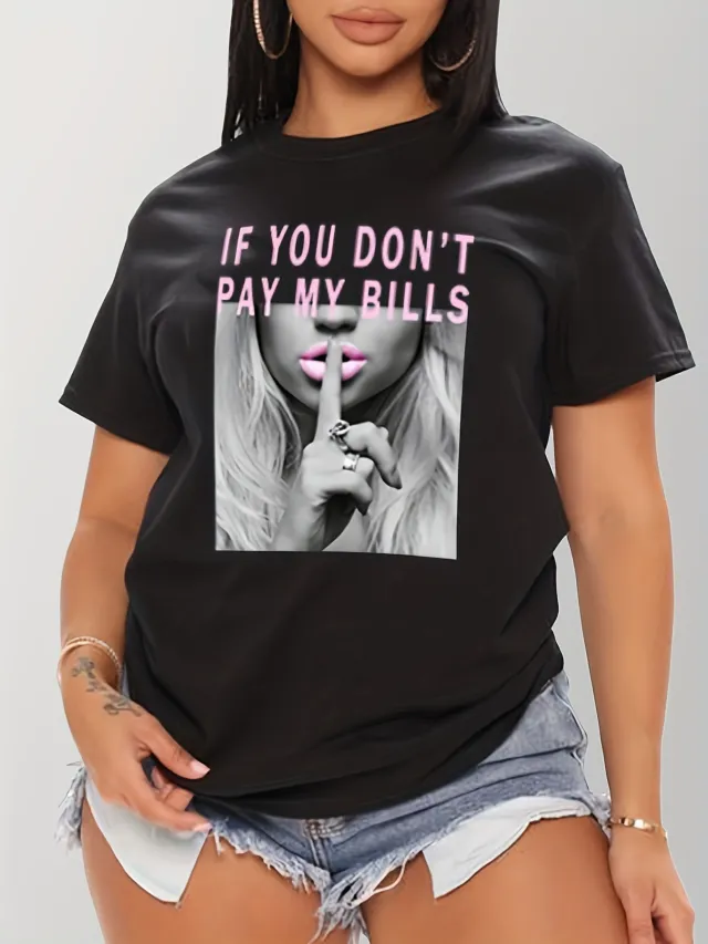 Summer Printed Street Fashion Sweet Short sleeved T shirt Casual Sports Plus Size Women's Clothing Style919 2Xl - Shop at LoveMi