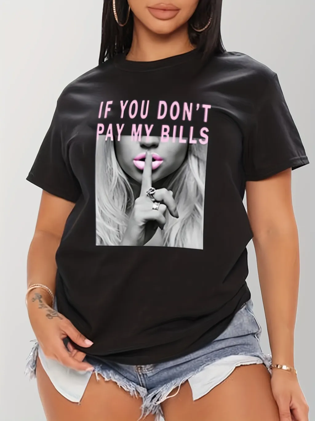 Summer Printed Street Fashion Sweet Short-sleeved T-shirt Casual Sports Plus Size Women's Clothing - Style919-2Xl