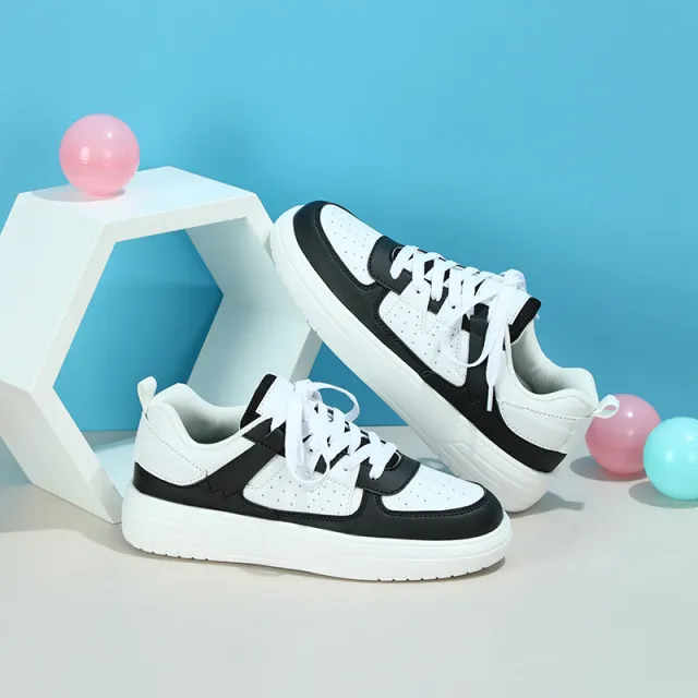 Couple Platform Sneakers Soft Bottom Comfortable Black - Shop at LoveMi