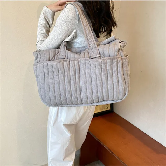Large Capacity Mother And Baby Go Out Storage Children's Travel Luggage Portable Shoulder Bag Grey - Shop at LoveMi