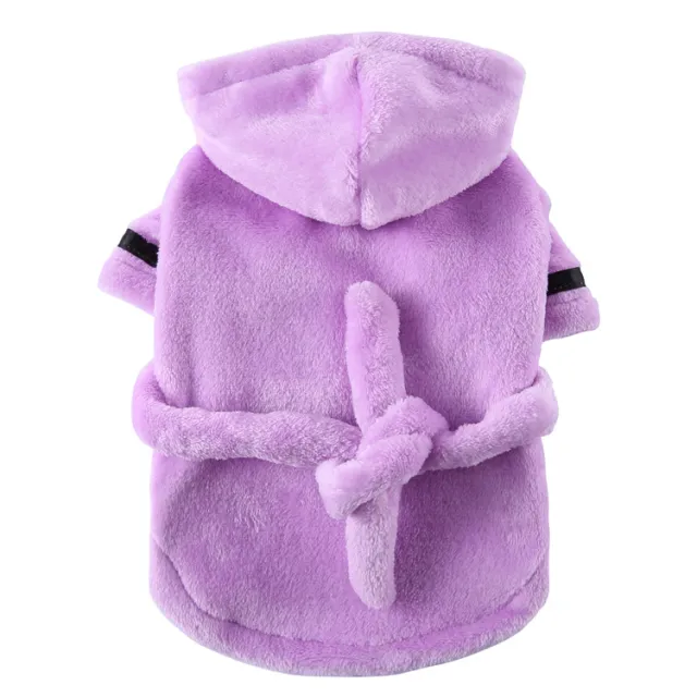 Pet Clothes Hotel Bath Towel Dog Cat Bathrobe Yp01E Purple - Shop at LoveMi
