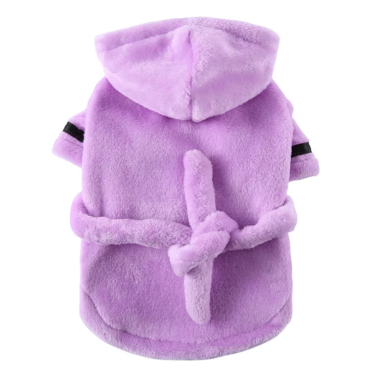 Pet Clothes Hotel Bath Towel Dog Cat Bathrobe - Yp01E Purple