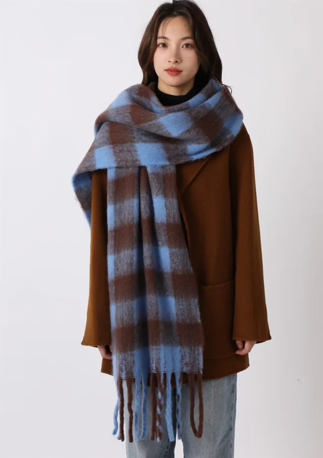 Womens Winter Scarf For WarmthPremium Faux Cashmere With A Luxurious Feel Blue - Shop at LoveMi