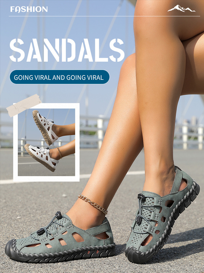 Unisex Casual Closed-Toe Beach Shoes — worn view 6