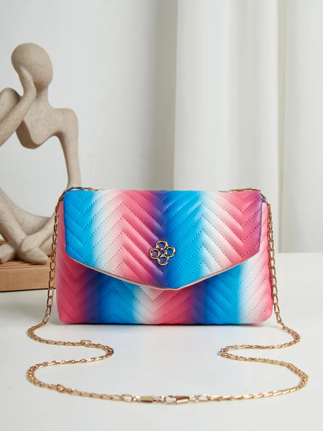 New Contrast Color Polyester Suitable For Portable Travel Lipstick Cosmetics Women's Bag Blue - Shop at LoveMi