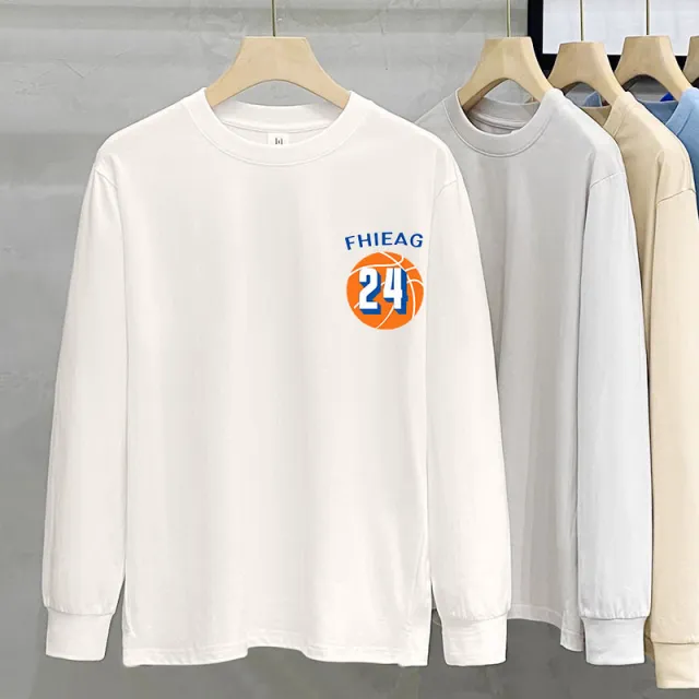 230g Heavy Cotton Long sleeved T shirt For Women National Tide Copper Coins L - Shop at LoveMi