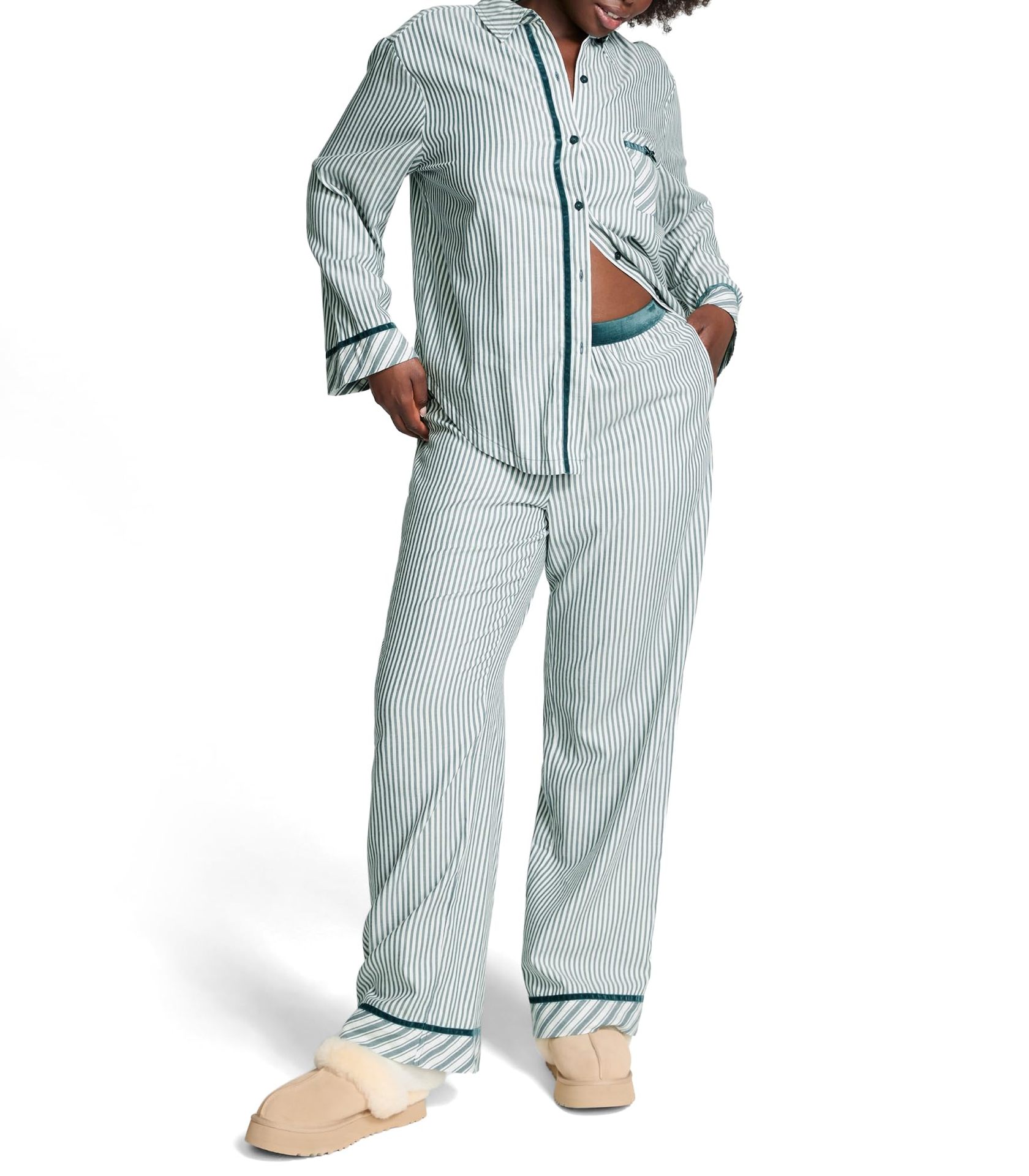Loose-fitting Long Sleeves Trousers Pajamas