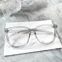 Street Snap Fashion Decorative Plain Black Frame Glasses Female - Transparent - View 1