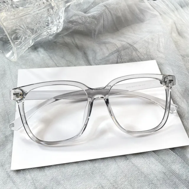 Street Snap Fashion Decorative Plain Black Frame Glasses Female Transparent - Shop at LoveMi
