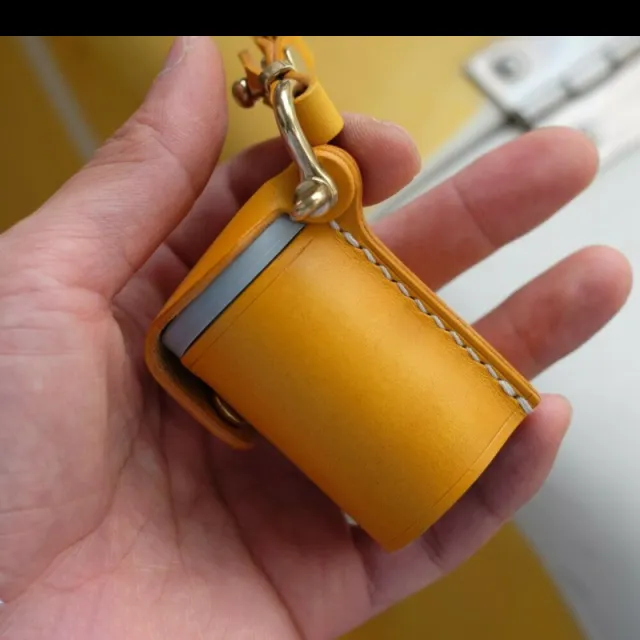 Retro Solid Color Photography Film Storage Leather Case Yellow - Shop at LoveMi