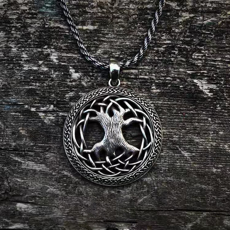 Nordic Mythology World Tree Charm Natural Necklace Pendant