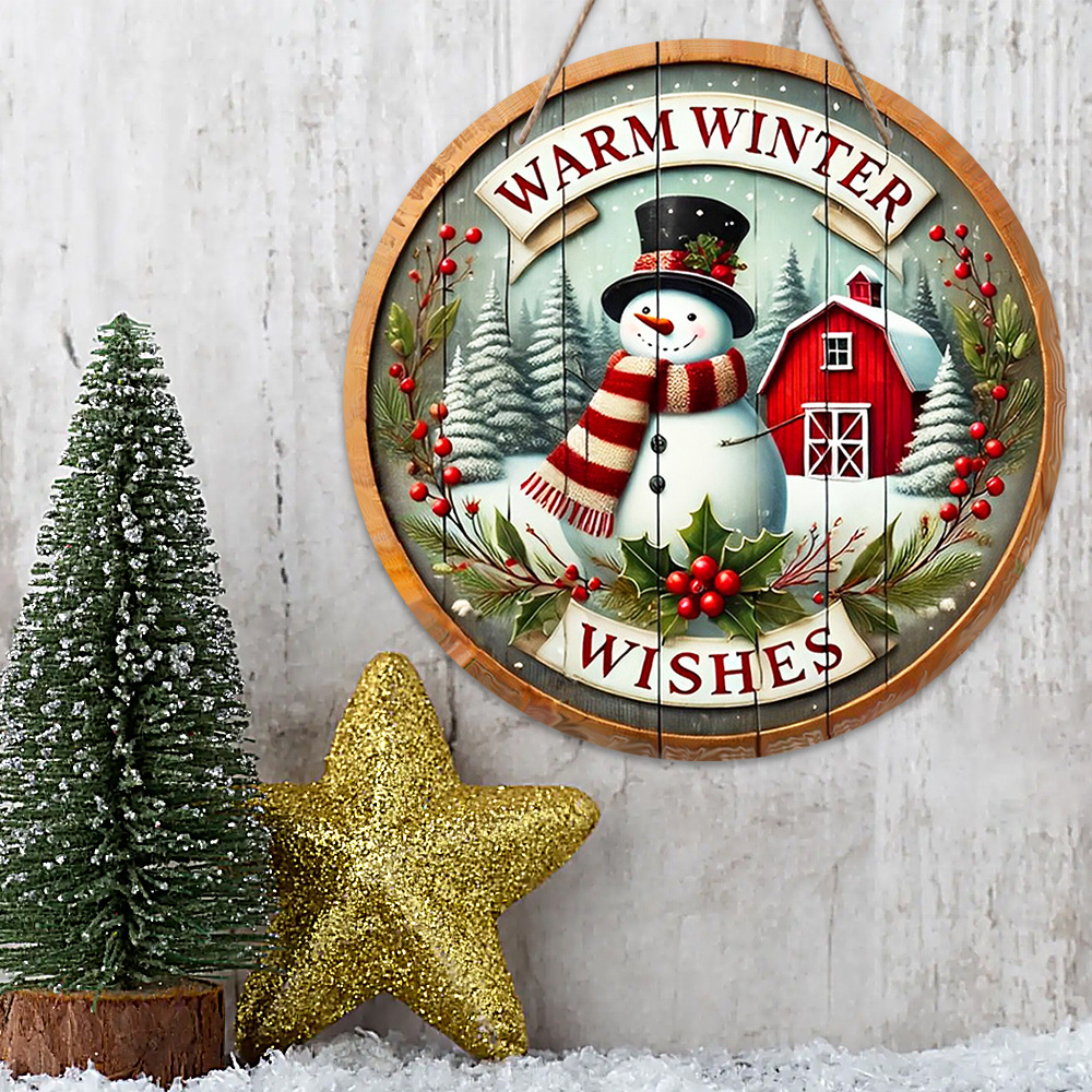 Title 5, Wooden Doorplate Decoration Christmas Party Pen...