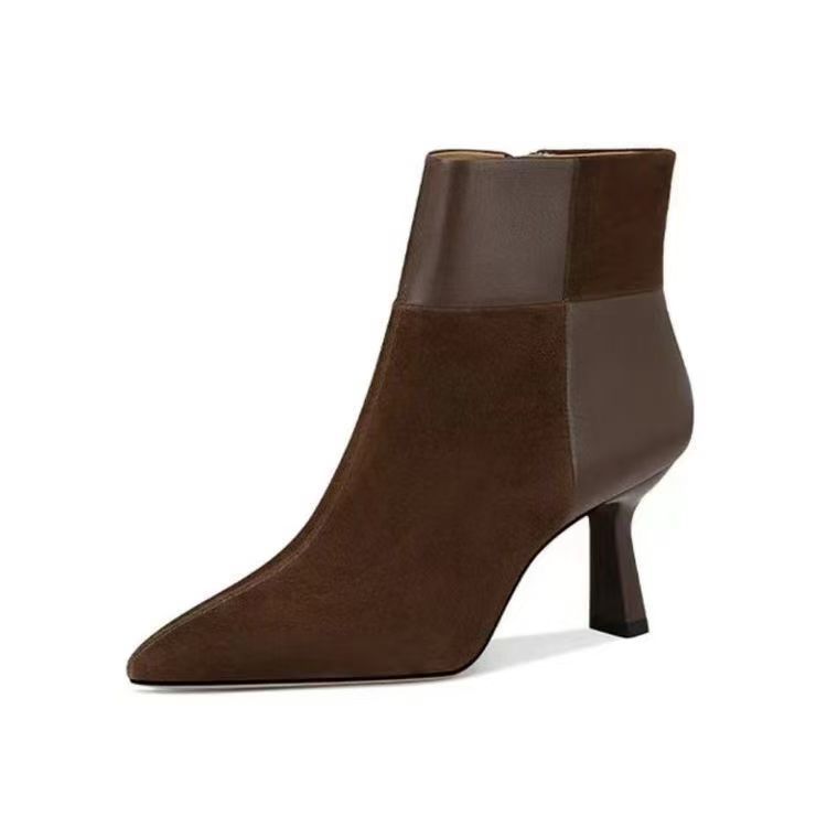 Slimming Brown Stiletto Ankle Boots