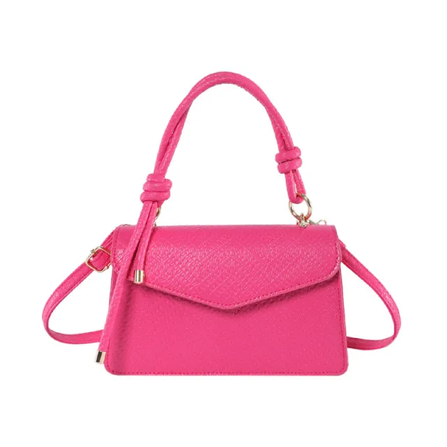 Pure Color Trendy Shoulder Crossbody Bag Rose - Shop at LoveMi