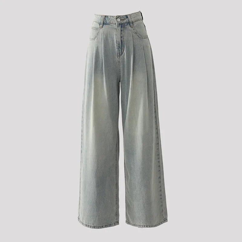 Women's American-style Retro Wide Leg Jeans - Retro Lengthened