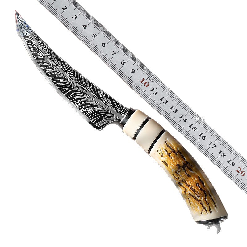 Mongolia Sharp Damascus Pattern Fruit Knife