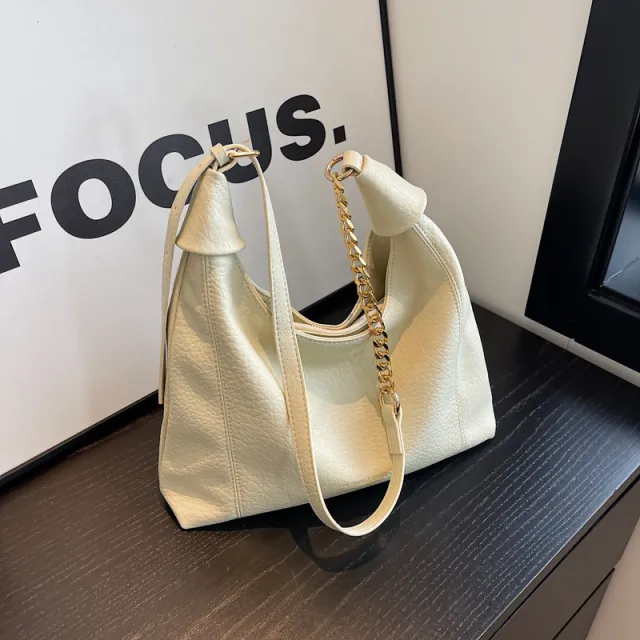 Retro Minority Design Tote Bag Shoulder Underarm Beige - Shop at LoveMi