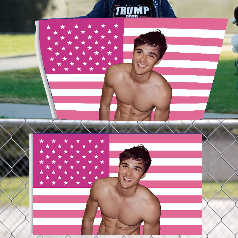 US Campaign Banner With Double Buckles Election Flag