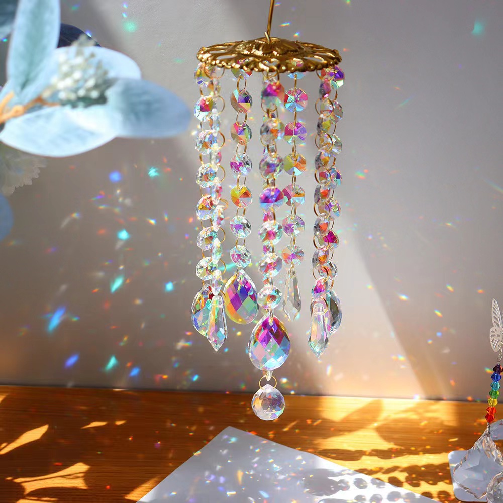 Title 2, Wind Chimes Crystal Wind Chimes Colorful Hangin...