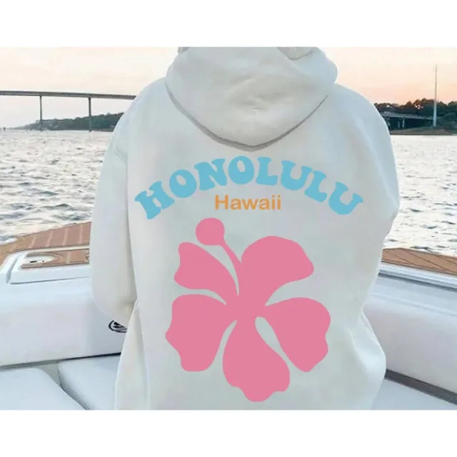 Drop shoulder Sleeve Hoodie Women's Fashion Street Style White - Shop at LoveMi