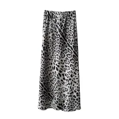 Light Luxury High-grade Leopard Print Split Skirt Women's High Waist Slimming - Leopard - View 1