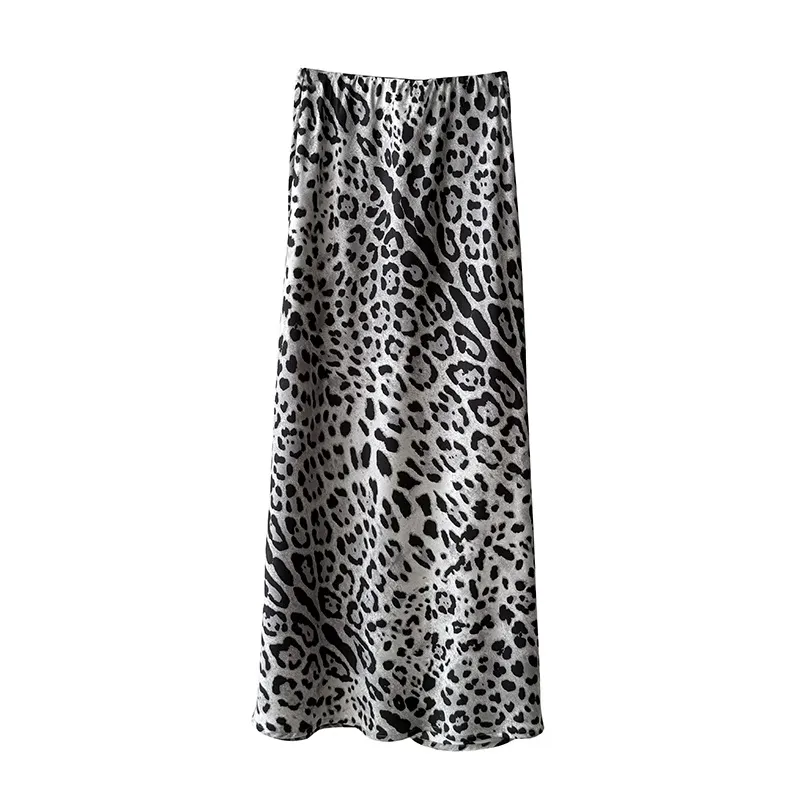Light Luxury High-grade Leopard Print Split Skirt Women's High Waist Slimming - Leopard